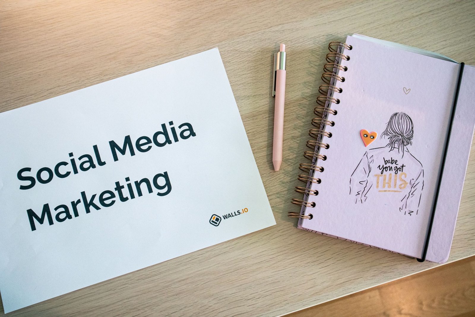 Building a Loyal Blog Audience: Strategies for Engagement and Growth Flat Lay Of Social Media Marketing Paper