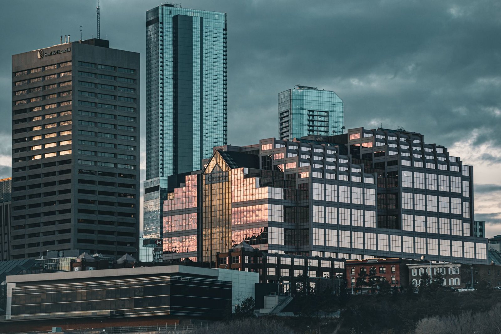 The downtown Edmonton skyline