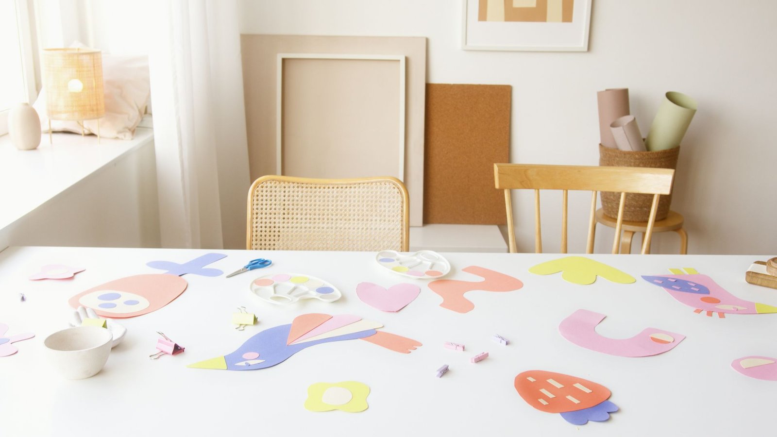 A bright creative studio interior
