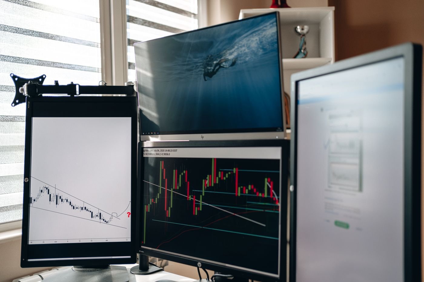 Home Colourful marketing analytics charts on a screen