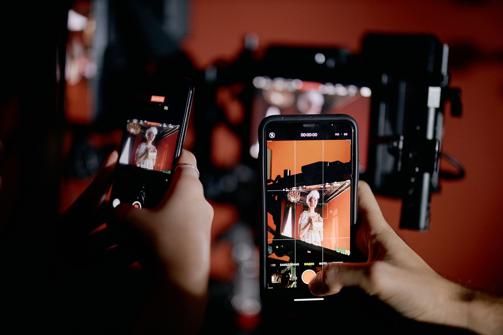 Digital Content Smartphone and ring light set up to produce social media content