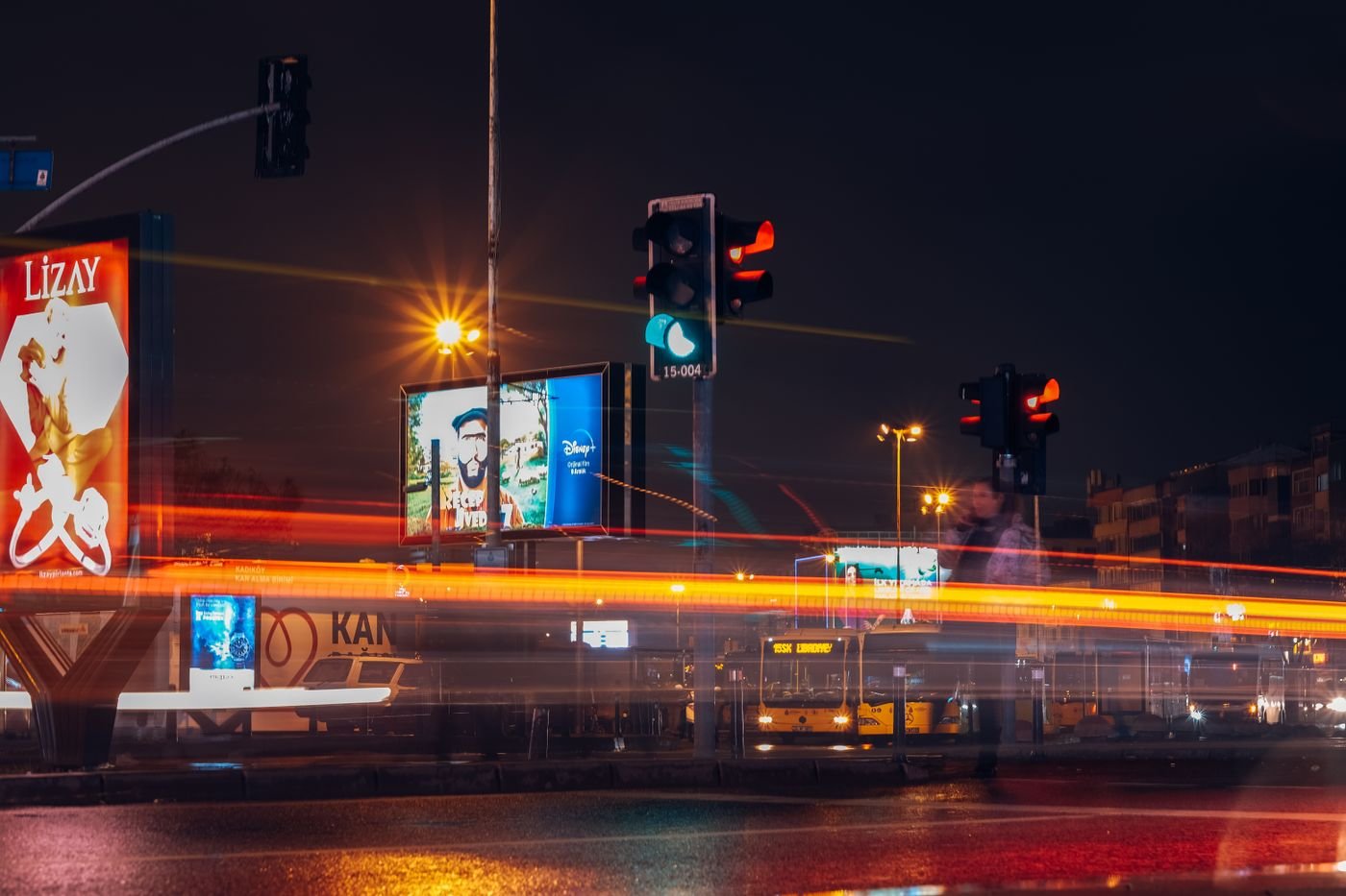 Portfolio A large outdoor advertising billboard in a city street