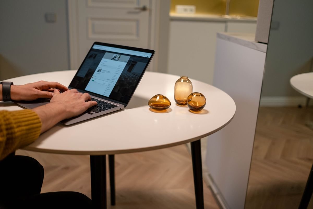 A writer working on content at a desk